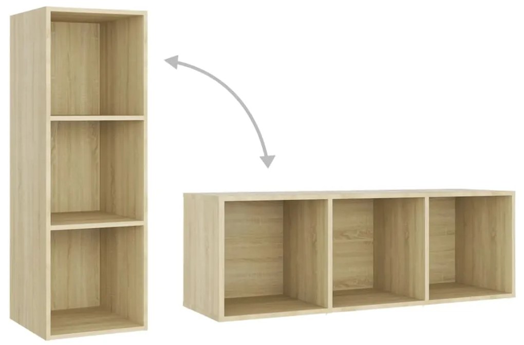 Móveis de TV 4 pcs 107x35x37 cm contraplacado carvalho sonoma
