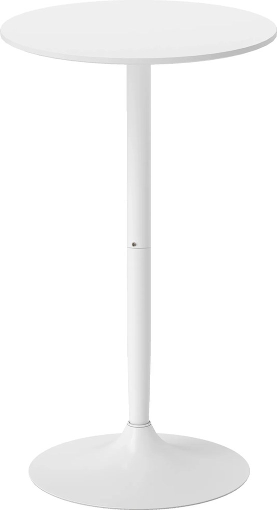 HOMCOM Mesa de Bar Redonda Alta Cozinha Moderna Estrutura Aço 2 Pessoas Ø60x102 cm Estilo Contemporâneo Preto | Aosom Portugal