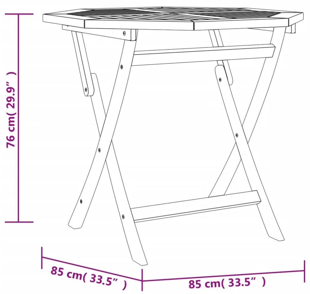 5 pcs conjunto de jantar p/ jardim madeira de teca maciça