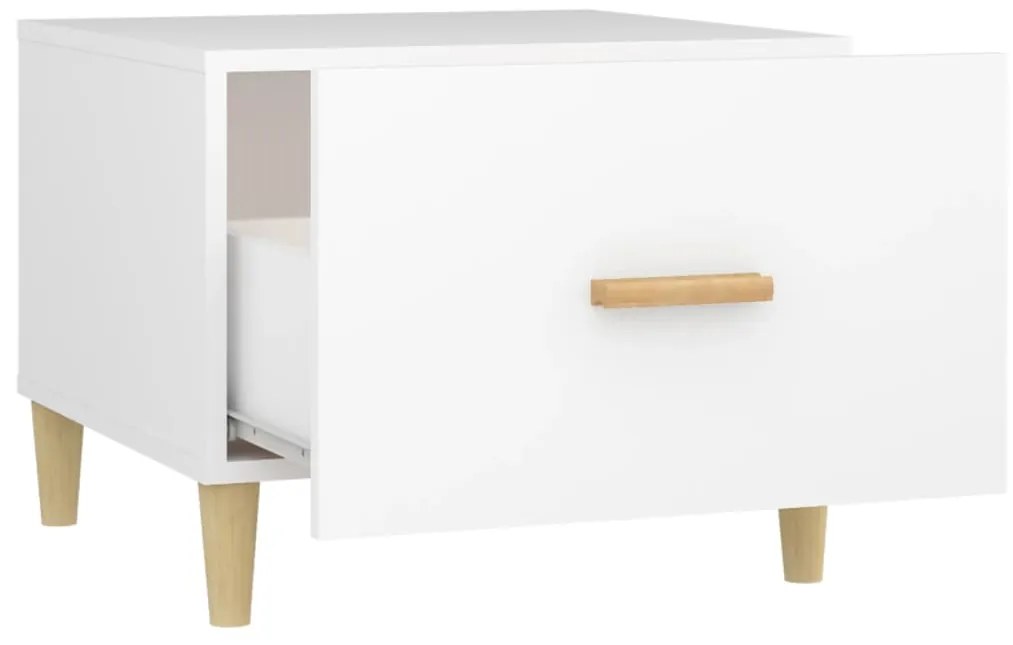 Mesas de centro 2 pcs 50x50x40 cm madeira processada branco