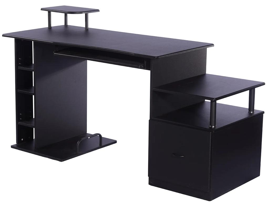 Mesa para Computador Secretária para Escritório– Cor: Preto- Madeira MDF - 152 x 60 x 88 cm