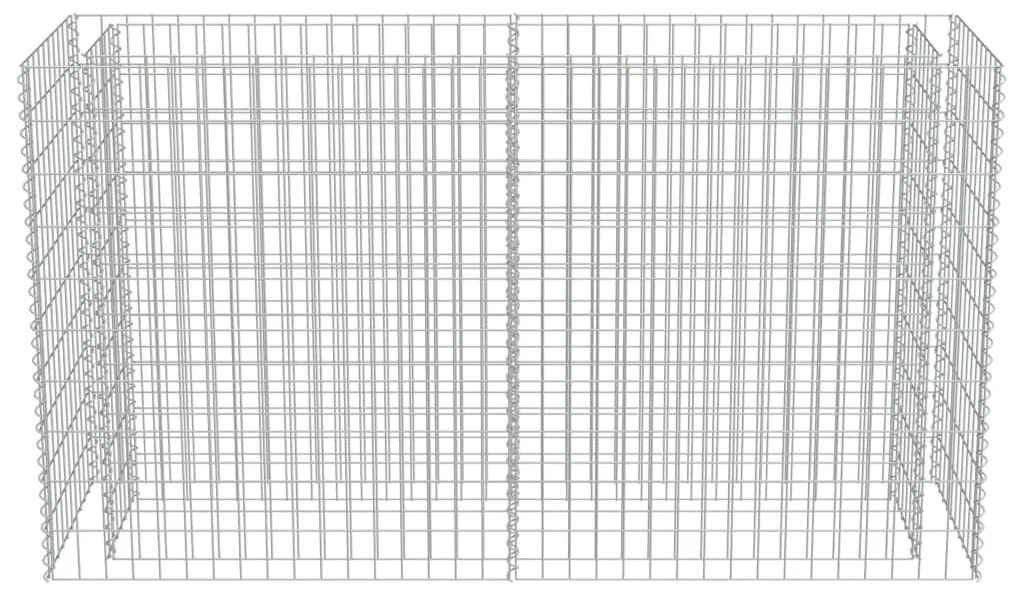 Canteiro elevado/cesto gabião 180x50x100 cm aço galvanizado