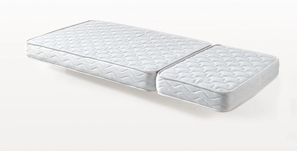 Cama infantil JUMPER transformável em 3 medidas 140, 160 e 200 cm + Estrado + Gaveta + colchão (140 + 60 cm) Branco
