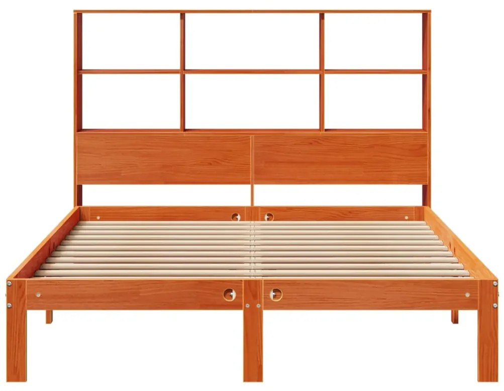 Cama com estante sem colchão 135x190 cm pinho maciço