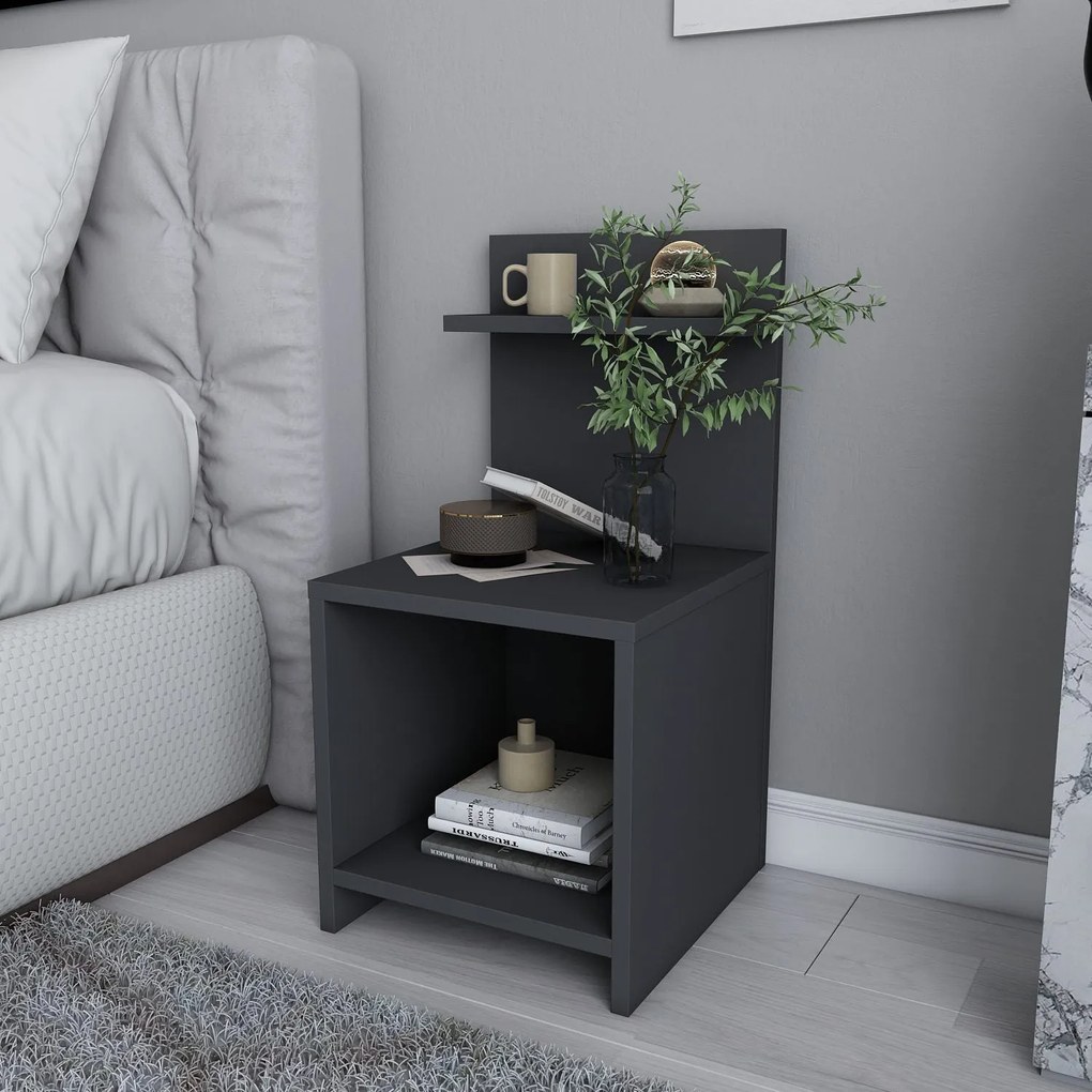 Mesa de Cabeceira Ullman – Antracite – 35,6 x 37,4 x 72 cm