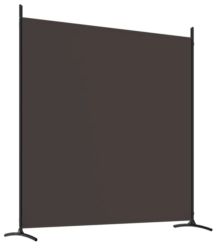 Divisória de quarto com 4 painéis 698x180 cm tecido castanho