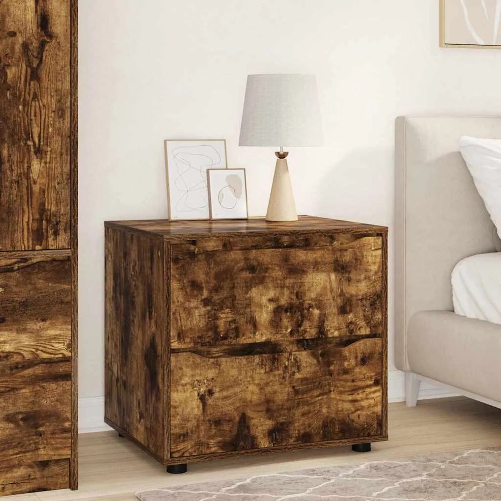 vidaXL Armário de arrumação Carvalho Defumado 60 x 48 x 57 cm