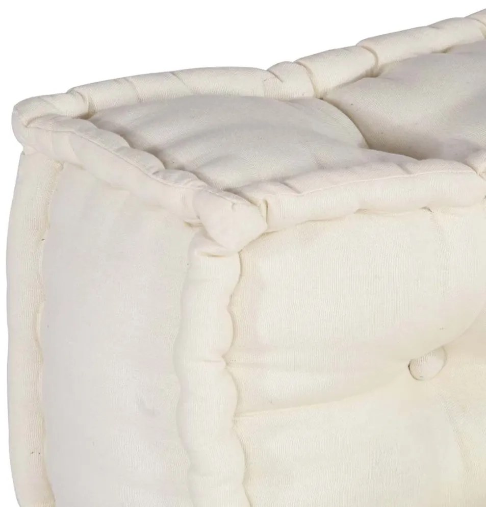 Almofada de Sofá Pallet 2 pcs Creme tecido