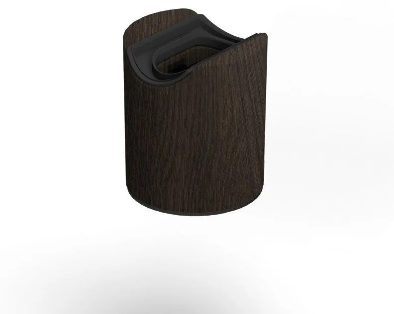 Candeeiro de parede ou teto Esse14 para lâmpada LED linear S14d - Impermeável IP44 - Wenge / Não