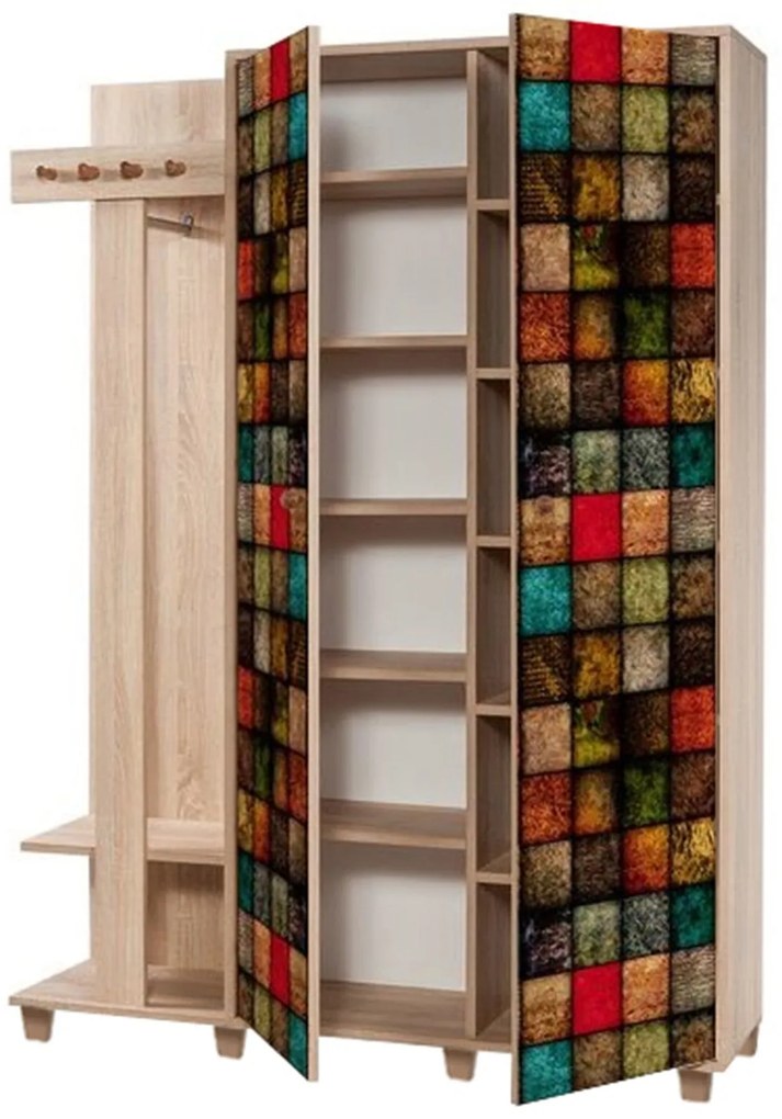 Hall Stand Garmanto – Sonoma Oak – 135x192x36 cm