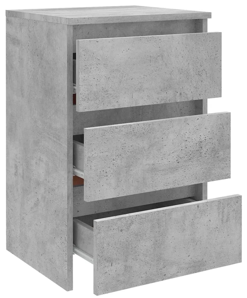Mesa de cabeceira derivados de madeira cinzento cimento