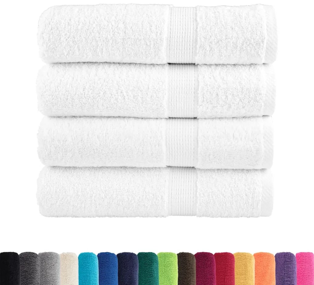 Toalhas de mãos premium SOLUND 4 pcs 50x100 cm 600 gsm branco