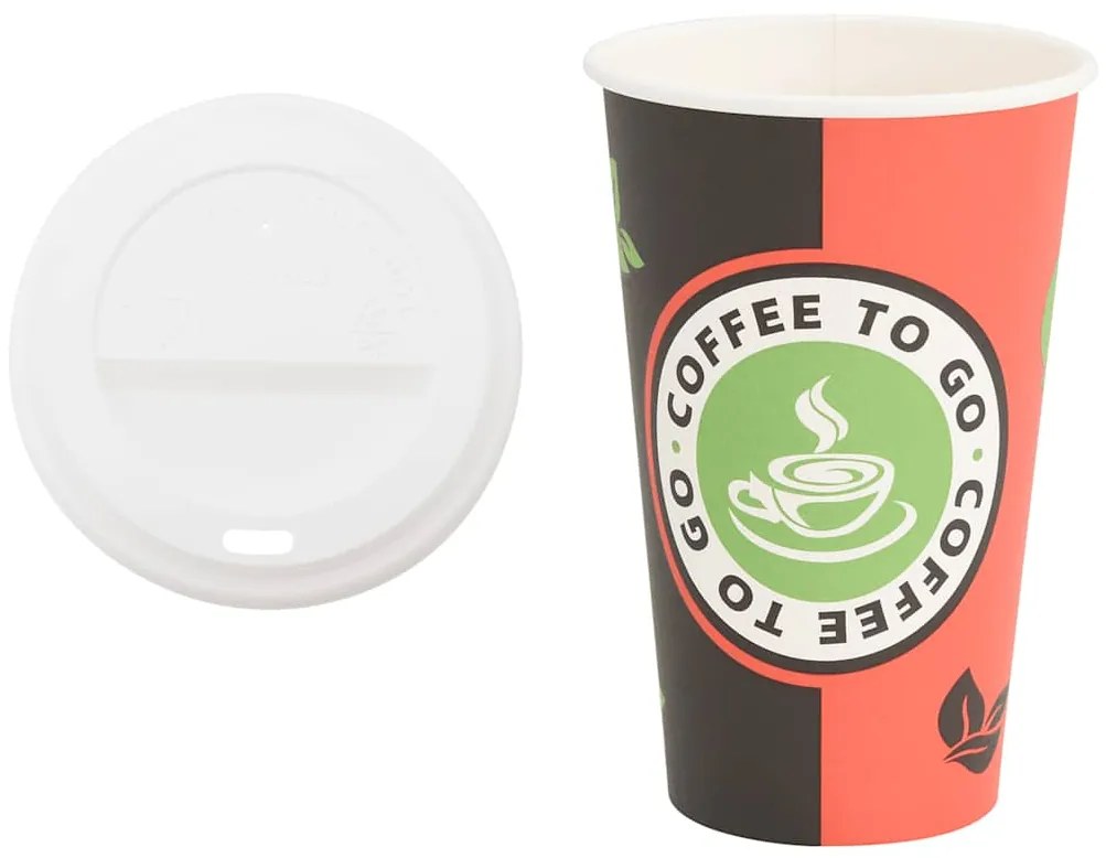 Copos de café de papel com tampas 1000 pcs 16oz 400ml