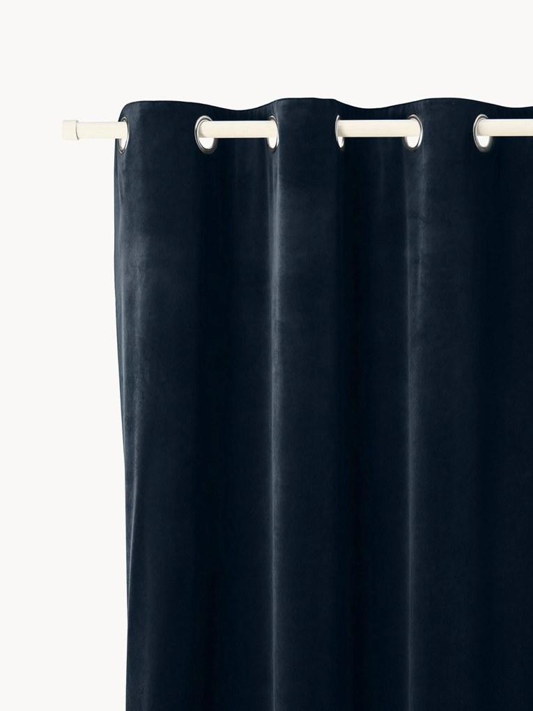 Cortinas em veludo com ilhós Rush, 2 uni.