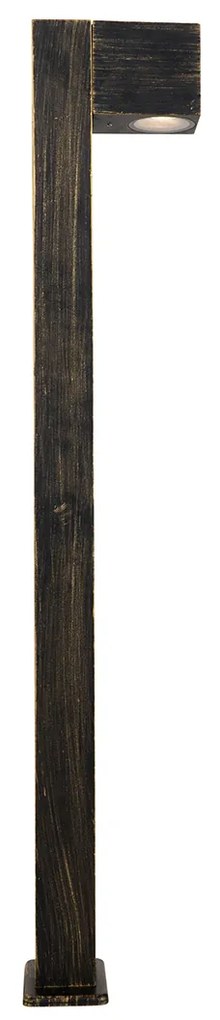 Candeeiro de pé exterior industrial dourado antigo 80 cm IP44 - Baleno