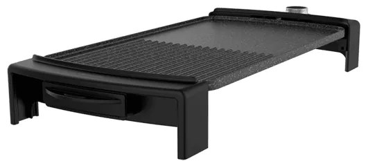Grelhador eléctrico Tasty&amp;Grill 2500 RockWater MixGrill. 2150 W, revestimento antiaderente, superfície mista, termóstato regulável, lavável na máquina