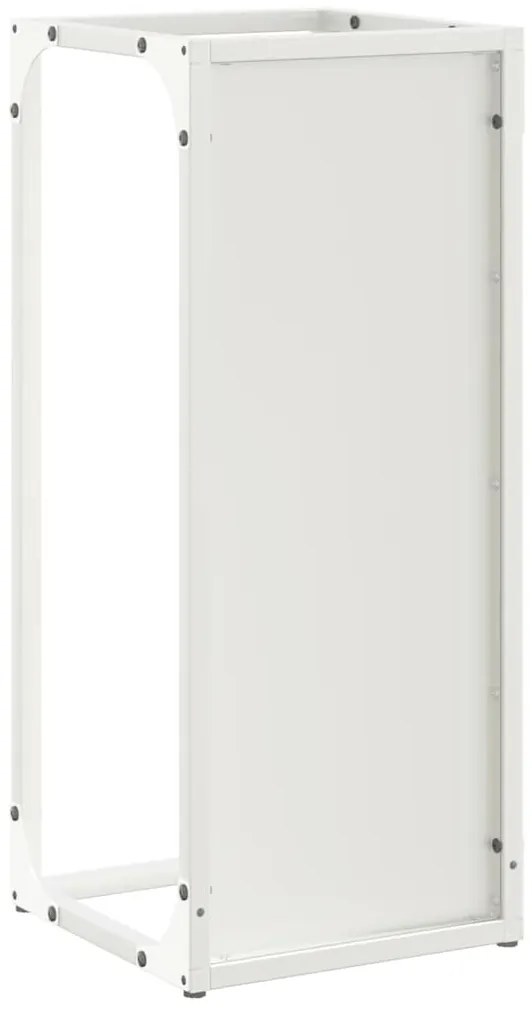 Suporte para lenha 25x25x60 cm aço laminado a frio branco