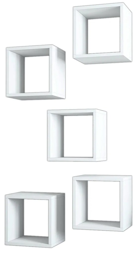 Prateleira de Parede Box – Branco – 30x24x30 cm (5 Peças)