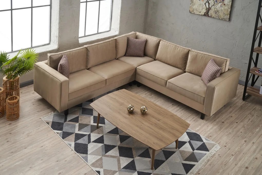 Sofá de Canto Kale – Creme – 258x83x258 cm