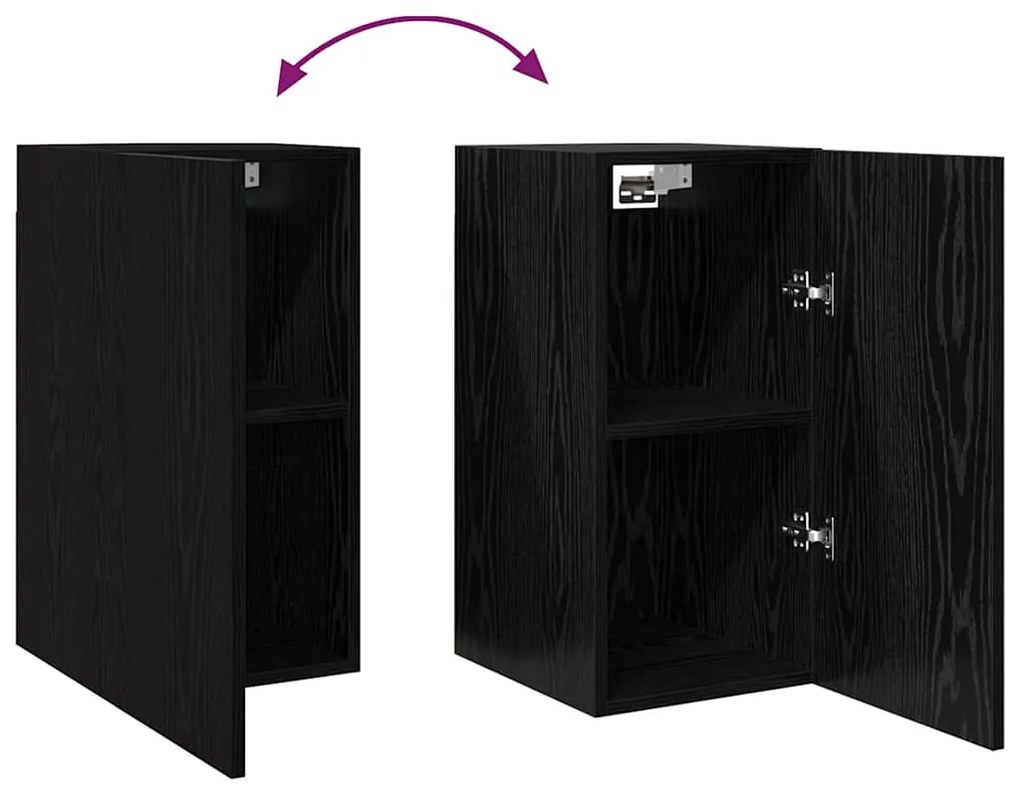 Conjunto de móvel de TV 7 pcs Carvalho preto 30.5 x 30 x 60 cm