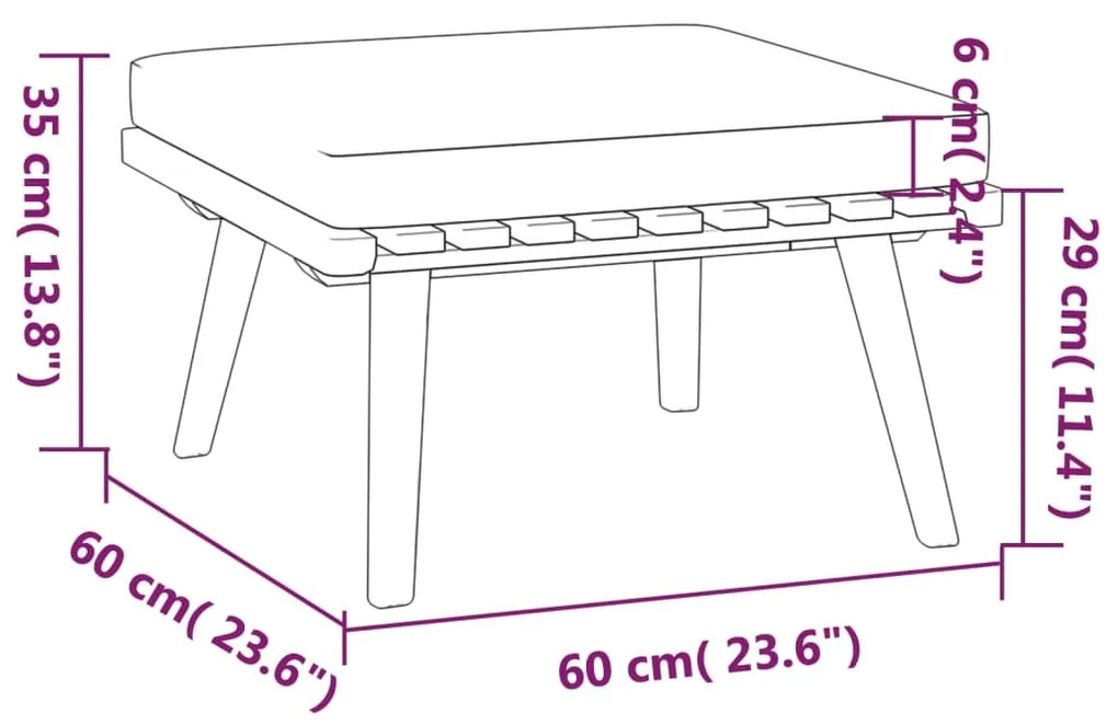 12 pcs conjunto lounge de jardim com almofadões acácia maciça