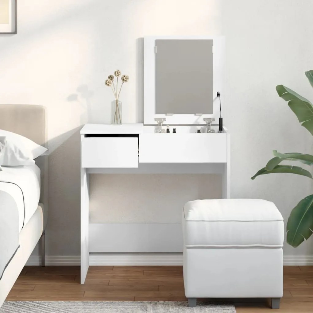 Toucador com espelho 73x46,5x120 cm cor branco