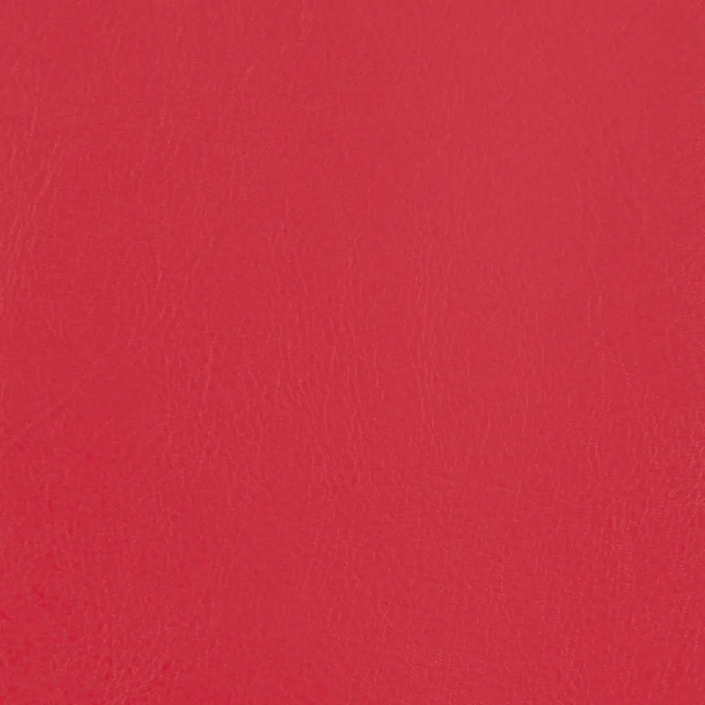 Poltrona com apoio de pés couro artificial vermelho