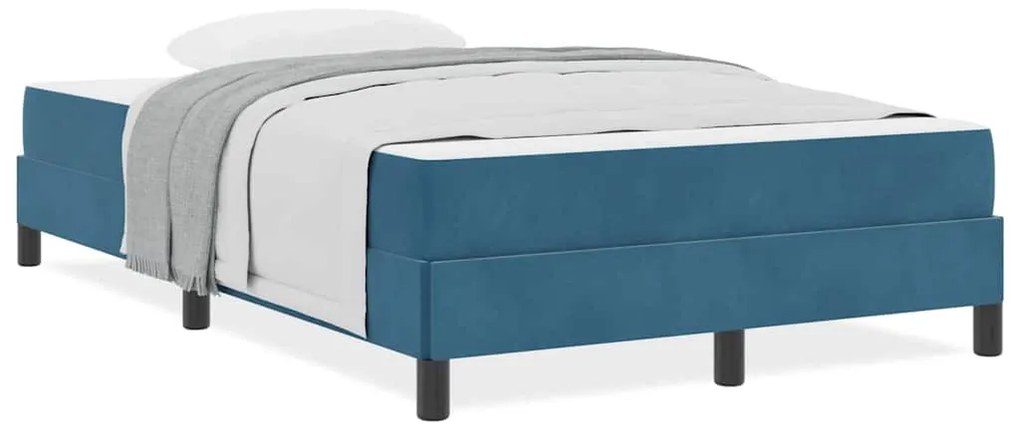 Cama box spring com colchão Azul Escuro 120 x 190 cm Veludo