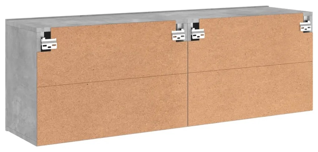 Móveis de parede para TV 2 pcs 60x30x41 cm cinzento cimento