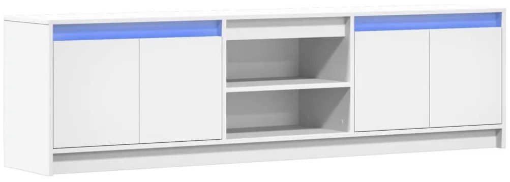 Móvel de TV com luzes LED derivados de madeira branco