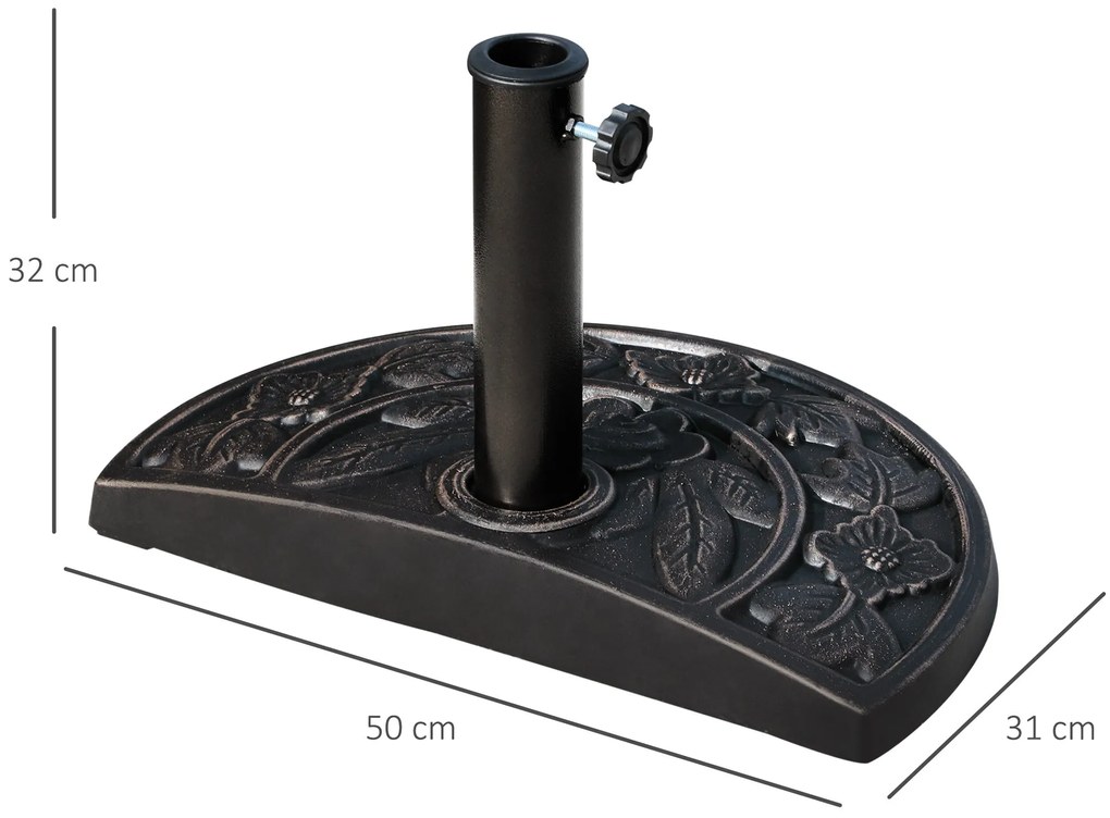 Base para Chapéu de Sol Peso 9 kg Base para Chapéu de Sol de Resina em