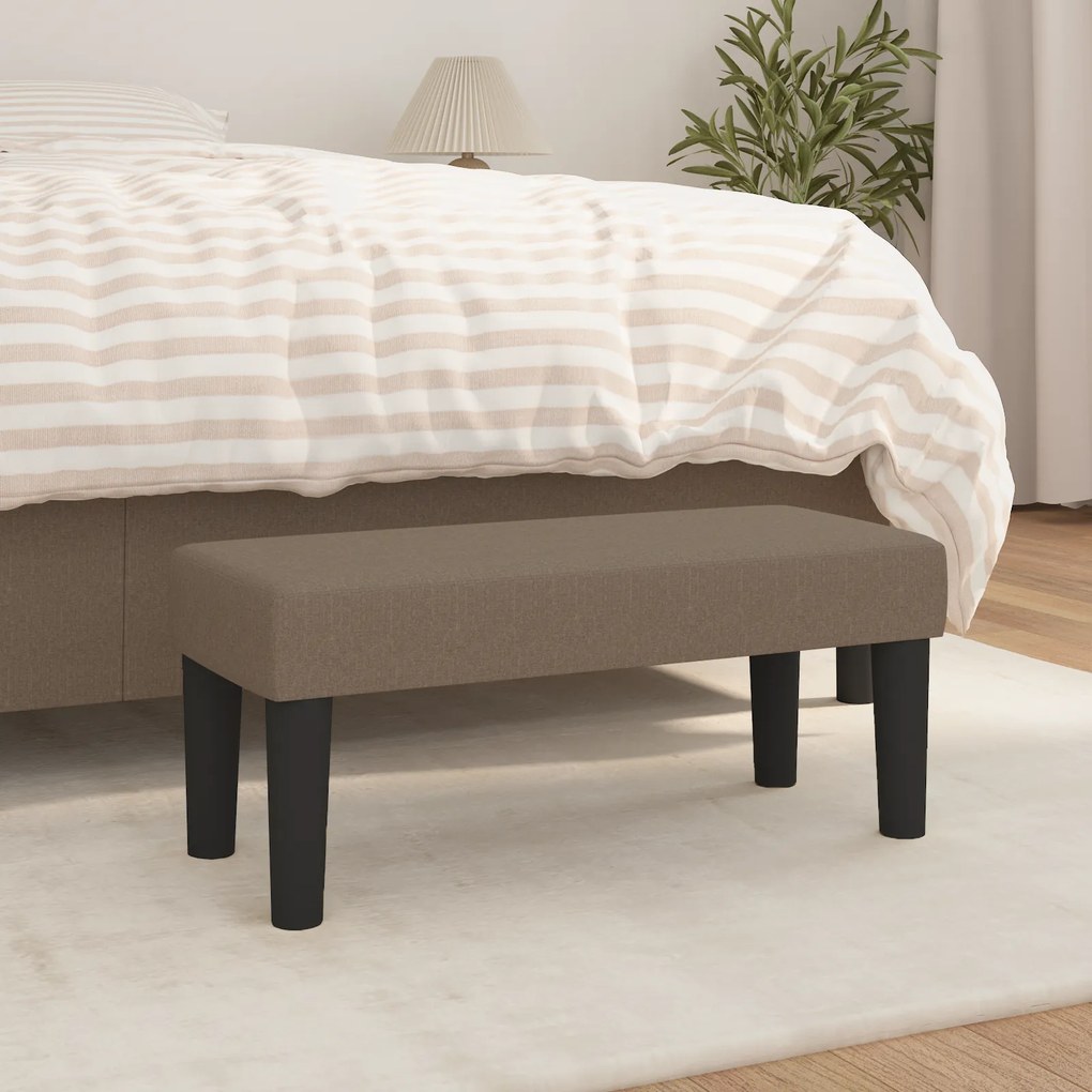 vidaXL Banco 70x30x30 cm tecido cinza-acastanhado