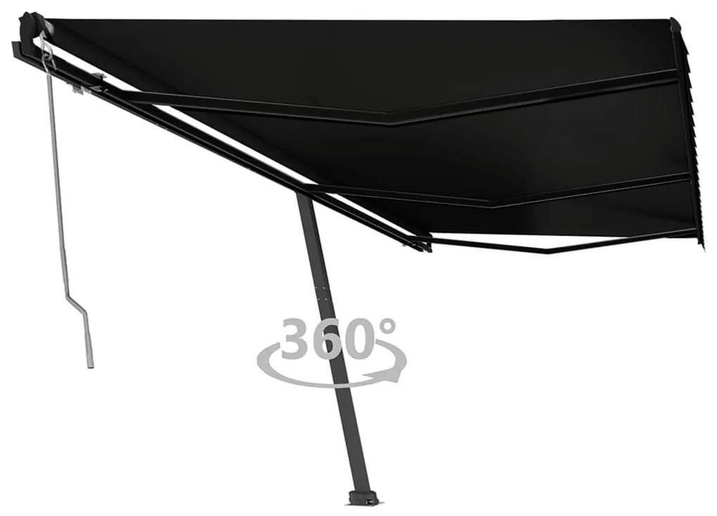 vidaXL Toldo automático independente 600x350 cm antracite