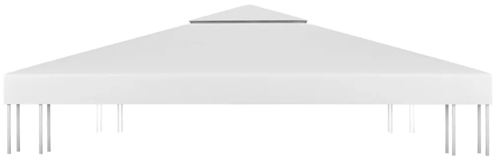 Cobertura de gazebo com 2 camadas 310 g/m² 4x3 m branco