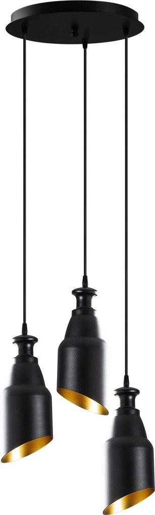 Candeeiro de Teto Berceste – Preto – 33 x 33 cm