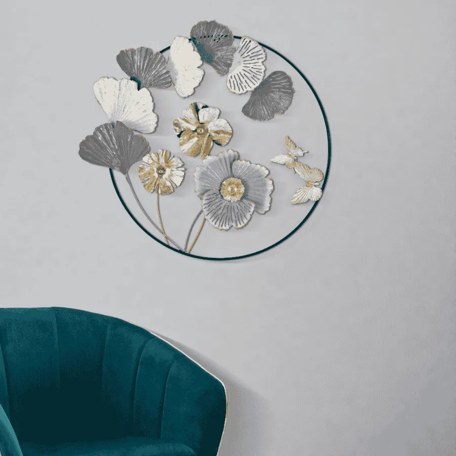 PAINEL DE FERRO DE PAREDE CAMPUR REDONDO CM 78,5X5X74 MULTICOLOR