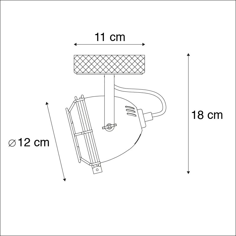 LED Projetores inteligentes castanho ferrugem com madeira inclinável incl. Wi-Fi GU10 - Gina Industrial