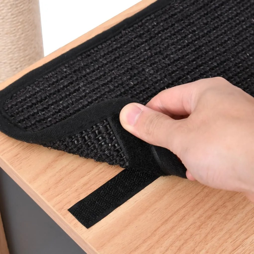 Árvore para gatos c/ tapete arranhador sisal 129 cm