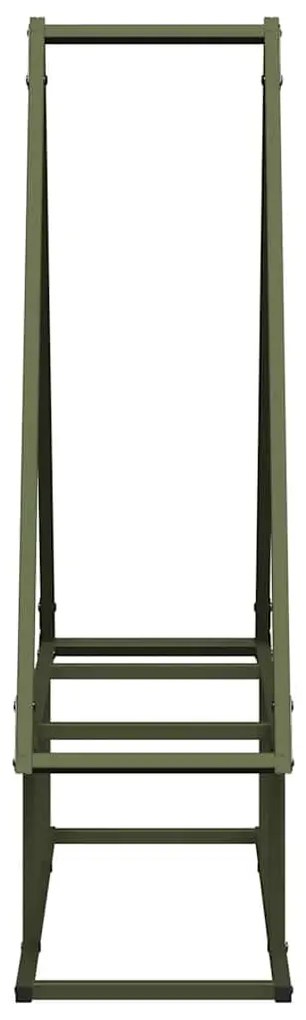 Suporte para lenha aço laminado a frio verde azeitona