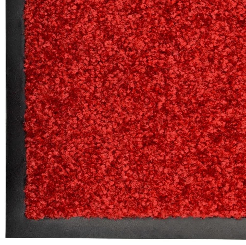 Tapete de porta lavável 60x180 cm vermelho