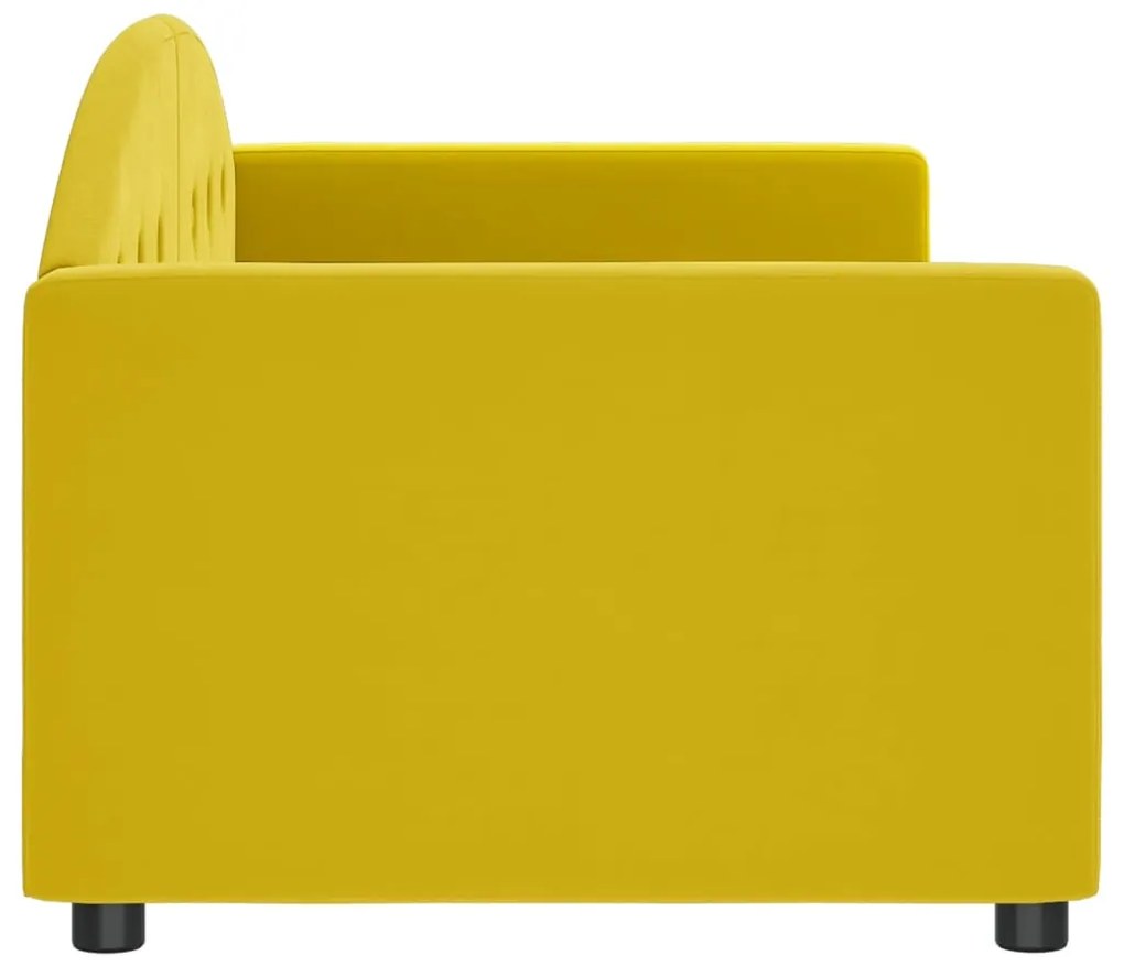 Sofá-cama 80x200 cm veludo amarelo