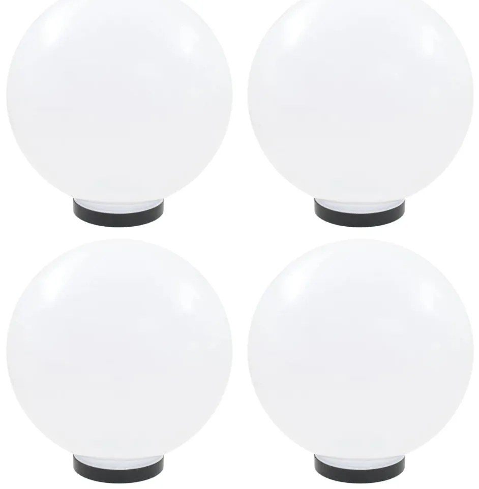 Candeeiros esféricos LED 4 pcs 30 cm PMMA