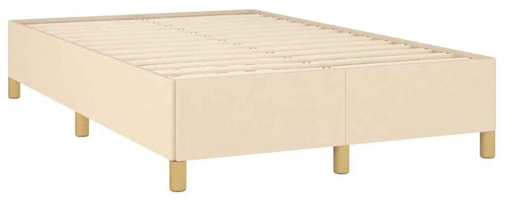 Estrutura de cama sem colchão 120x190 cm tecido creme