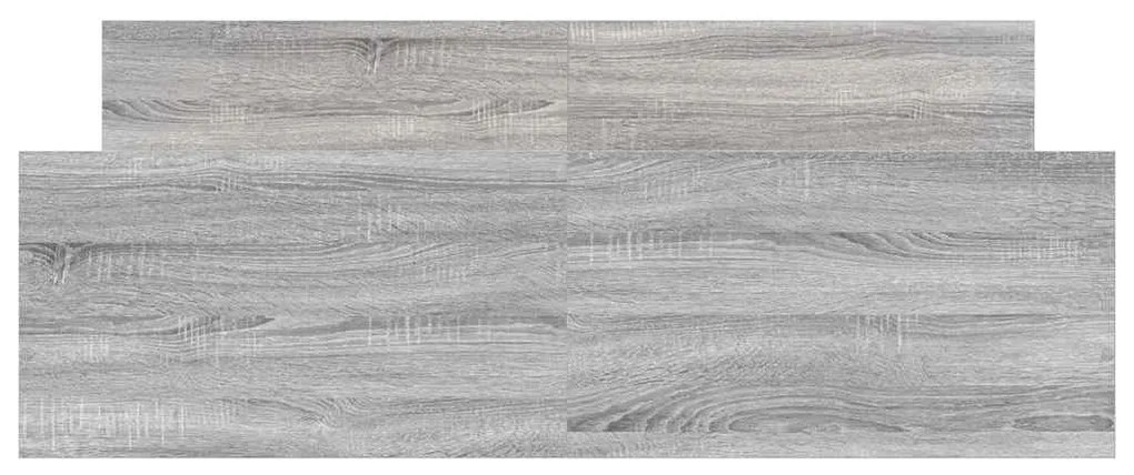 Estrutura cama c/ cabeceira e apoio pés 140x200 cm cinza sonoma