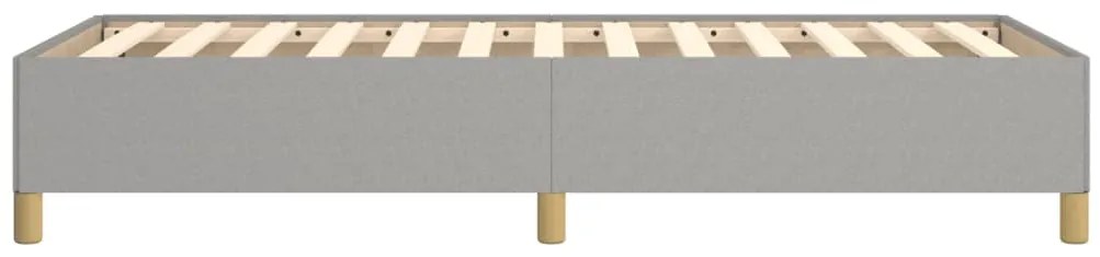 Estrutura de cama sem colchão 90x190 cm tecido cinzento-claro