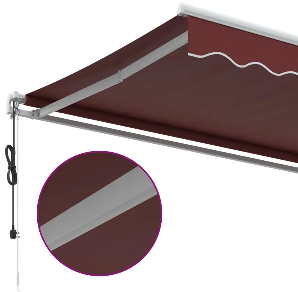 Toldo retrátil automático 350x250 cm bordô