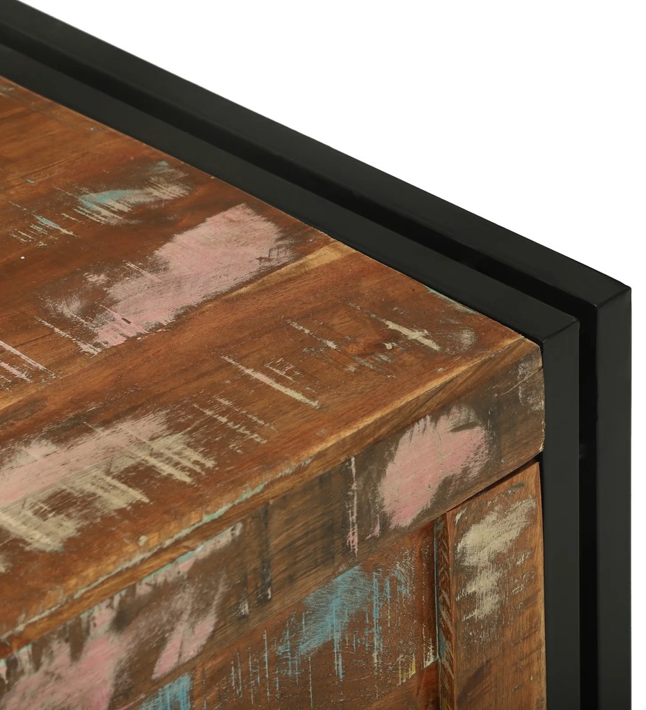 Caixa de Armazenamento Multicolorido 80x50x50 cm Madeira Sólida Recupe