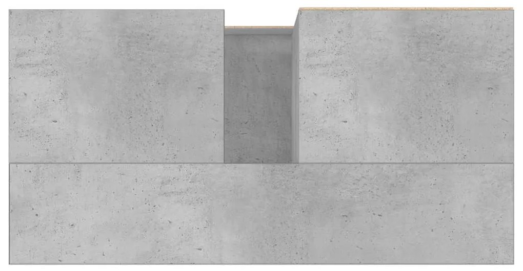 Armário WC 65x33x60 cm derivados de madeira cinzento cimento