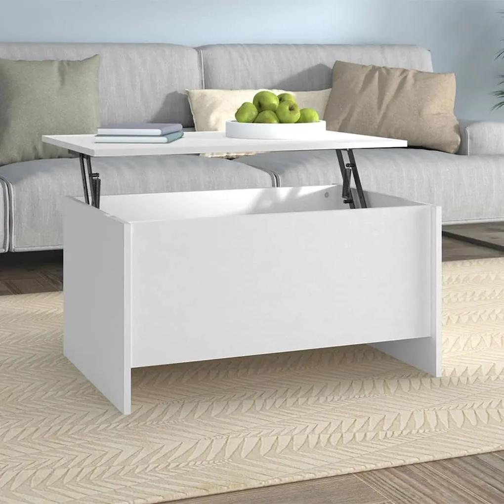 Mesa de centro 80x55,5x41,5 cm madeira processada branco