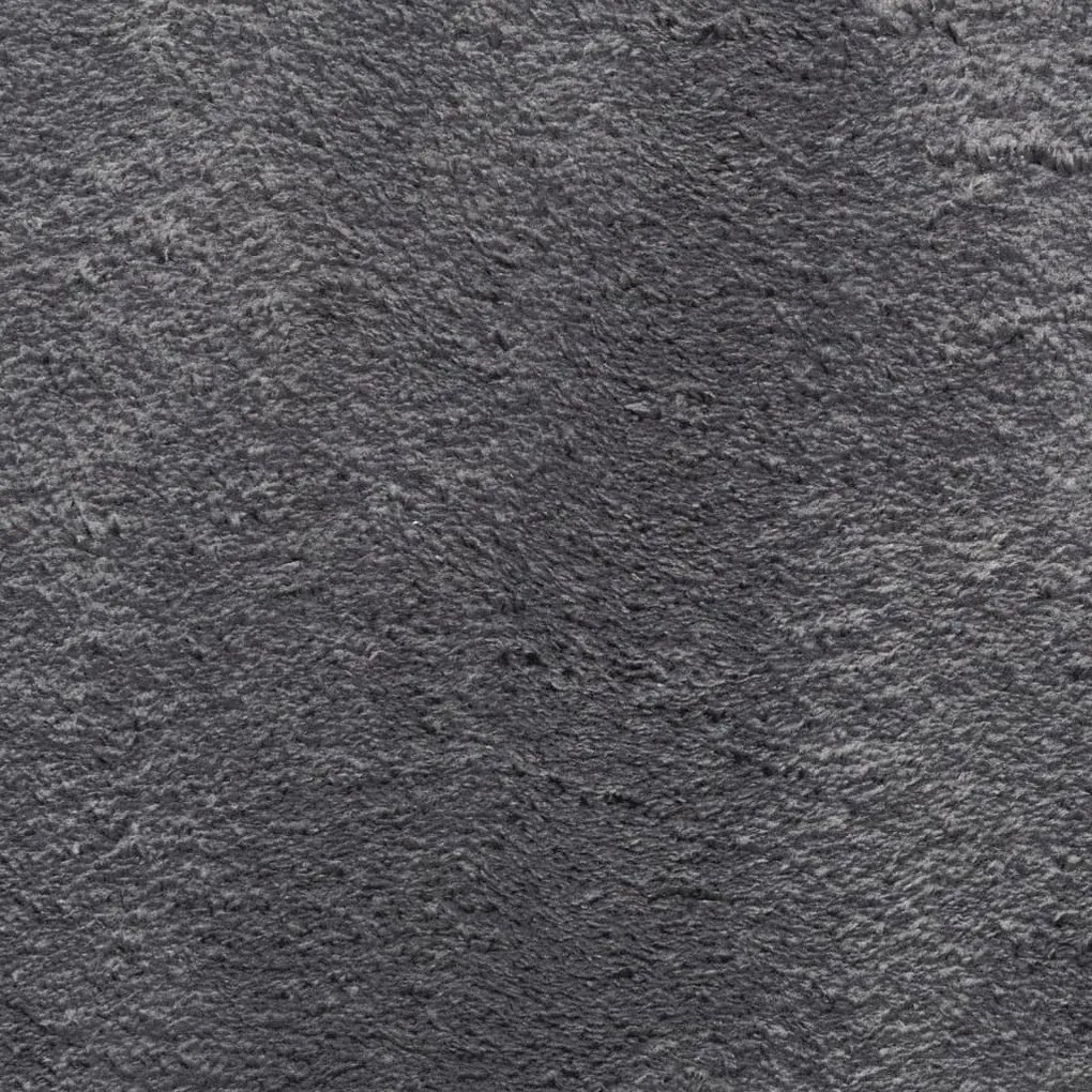 Tapete pelo curto macio e lavável HUARTE 80x150 cm antracite